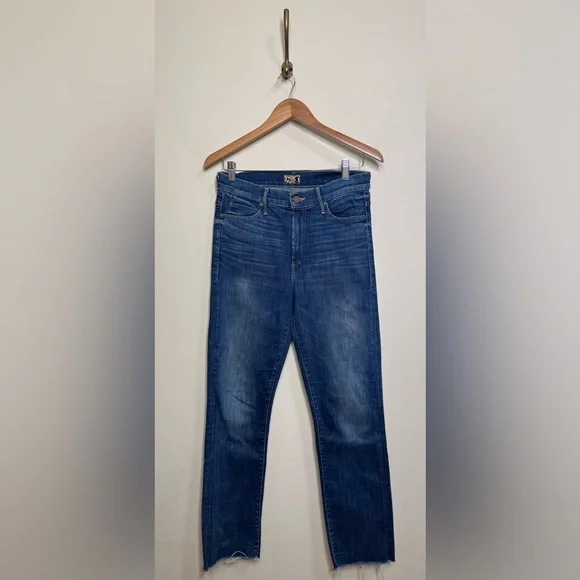 MOTHER High Waisted Rascal Ankle Fray Jeans In Wattcha got cookin’ - Picture 4 of 9